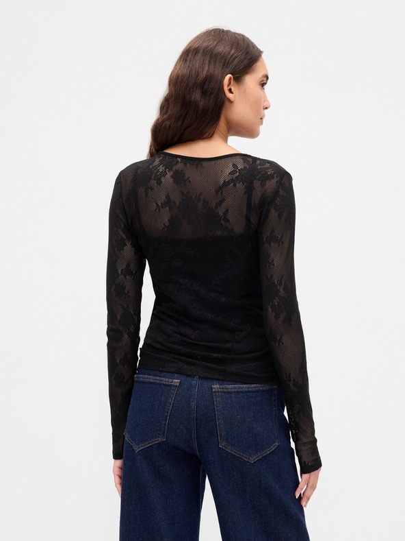 GAP Top transparent cu dantelă GAP