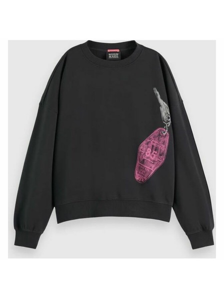 Scotch & Soda Sweatshirt negru pentru femei cu imprimeu Scotch & Soda