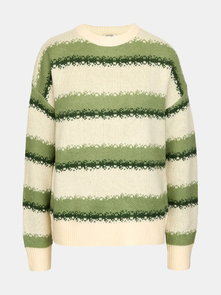 Orsay Pulover verde cu dungi pentru femei ORSAY
