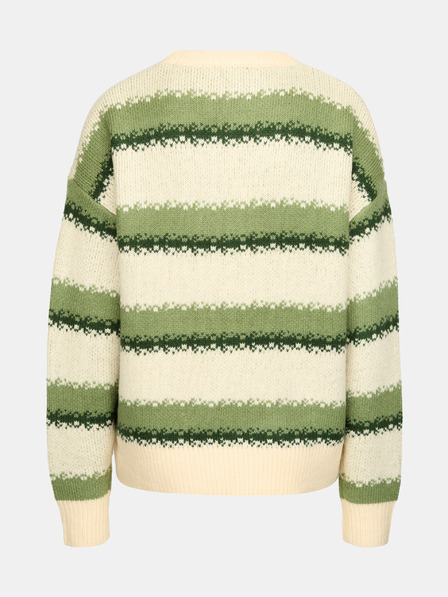 Orsay Pulover verde cu dungi pentru femei ORSAY