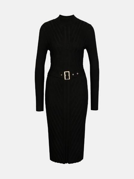 Orsay Rochie midi neagră pentru femei cu curea ORSAY