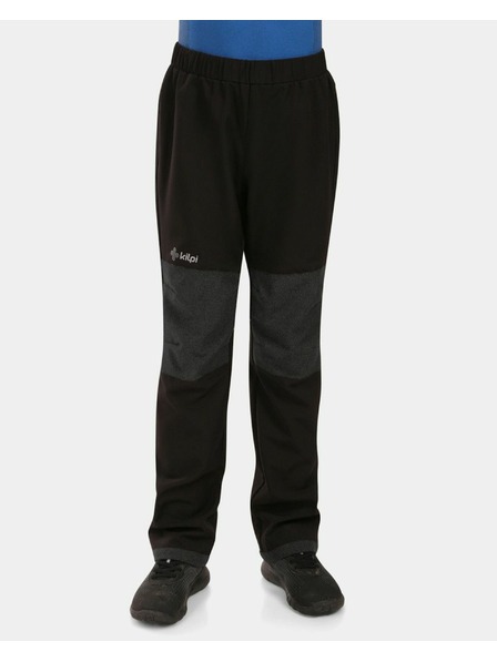 Kilpi Pantaloni soft shell pentru exterior pentru copii Kilpi RIZO-J Negru