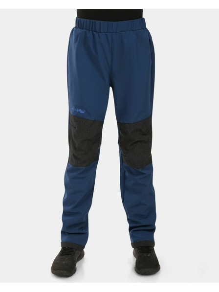 Kilpi Pantaloni soft shell pentru exterior pentru copii Kilpi RIZO-J Bleumarin