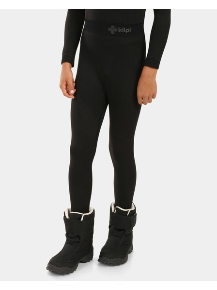 Kilpi Pantaloni termici fără cusături pentru copii Kilpi NIEL-JB Negru