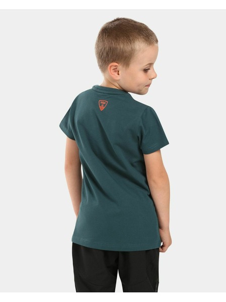 Kilpi Tricou din bumbac pentru băieți Kilpi SALO-JB Verde închis
