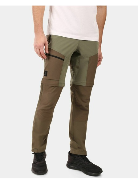 Kilpi Pantaloni outdoor detașabili pentru bărbați Kilpi HOSIO-M Kaki