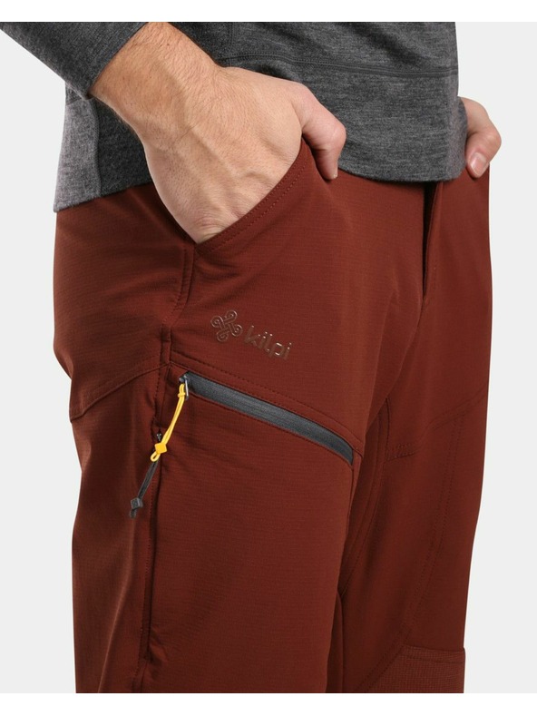 Kilpi Pantaloni de exterior pentru bărbați Kilpi VILLAIN-M Dark Red