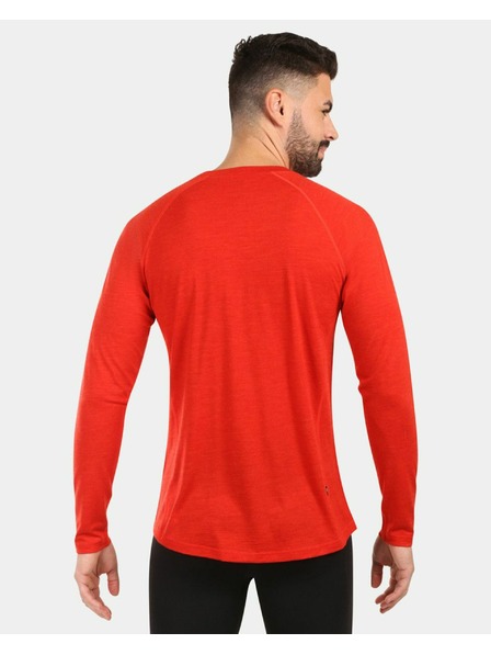 Kilpi Tricou termic din MERINO WOOL cu mânecă lungă pentru bărbați Kilpi MAVORA TOP-M Roșu