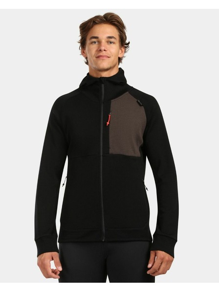 Kilpi Pulover din lână merino cu glugă pentru bărbați Kilpi MERINI-M Negru