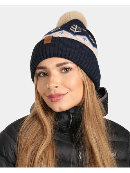 Kilpi Căciulă de modă de iarnă pentru femei Kilpi CARMEN-W Albastru închis