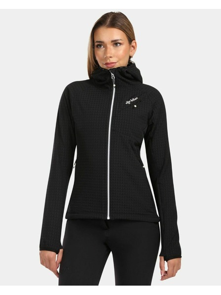 Kilpi Hanorac din fleece cu glugă pentru femei Kilpi FRENSIS-W Negru