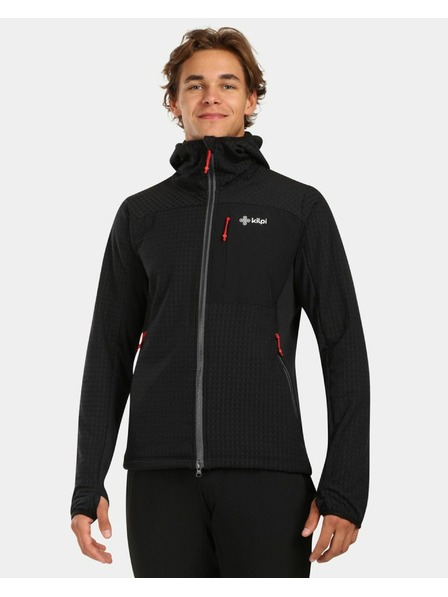 Kilpi Hanorac din fleece cu glugă pentru bărbați Kilpi FRENI-M Negru