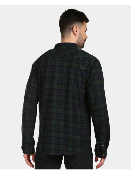 Kilpi Cămașă sport din flanel pentru bărbați Kilpi FLANNY-M Verde închis