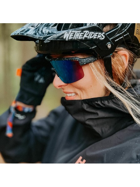 Horsefeathers Ochelari de ciclism Scorpio - black splash/mirror green