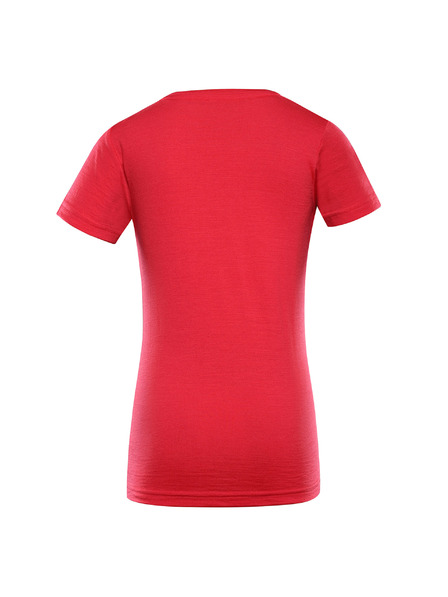 ALPINE PRO Tricou din lână merino pentru copii ALPINE PRO MERENO 2 raspberry