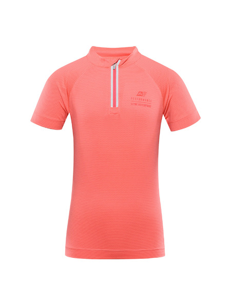 ALPINE PRO Tricou rapid uscat pentru ciclism pentru copii ALPINE PRO LATTERO neon salmon