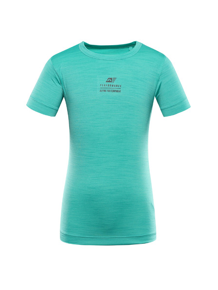 ALPINE PRO Tricou uscare rapidă pentru copii ALPINE PRO BASIKO pastel perf green
