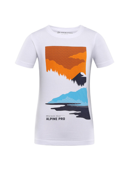 ALPINE PRO Tricou din bumbac pentru copii ALPINE PRO GERBO white varianta pb