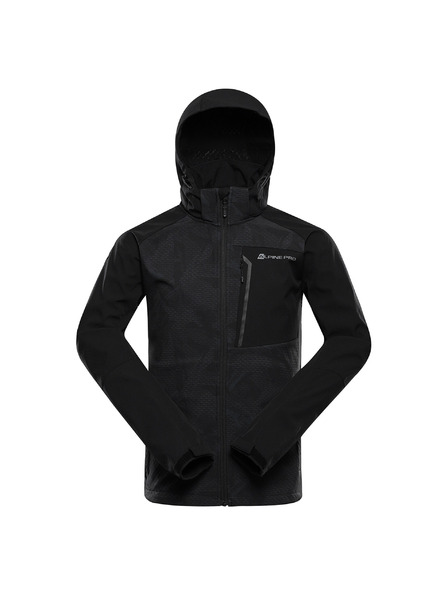 ALPINE PRO Jachetă softshell bărbați cu membrană ALPINE PRO HOOR black variantă pa