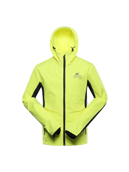ALPINE PRO Jachetă softshell bărbătească cu tratament dwr ALPINE PRO KERAK neon yellow