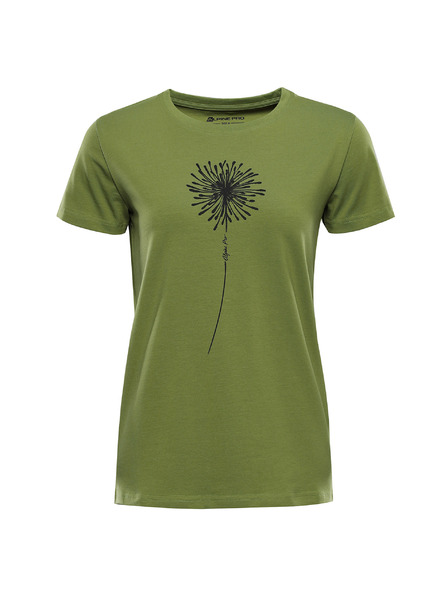 ALPINE PRO Tricou din bumbac pentru femei ALPINE PRO MOROLA turtle green varianta pa