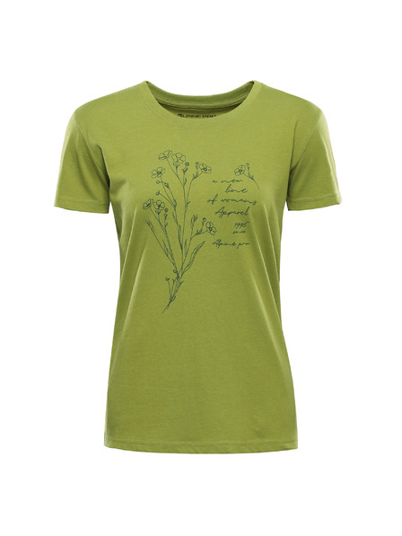 ALPINE PRO Tricou din bumbac organic pentru femei ALPINE PRO TERMESA 3 green oasis varianta pb