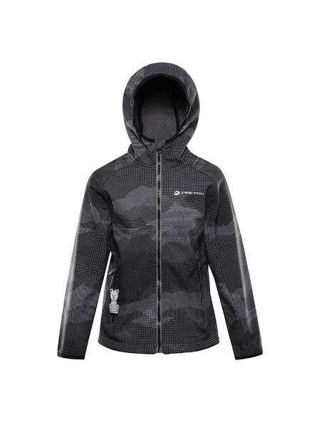 ALPINE PRO Geacă softshell pentru copii cu membrană ALPINE PRO EZORO black varianta pa