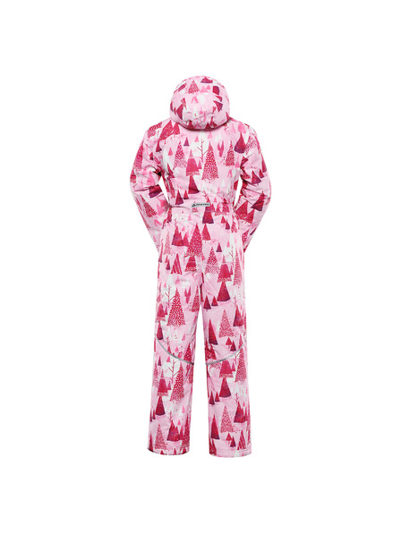 ALPINE PRO Combinezon cu membrană ptx snow pentru copii ALPINE PRO KIREMO neon knockout pink variantă pa