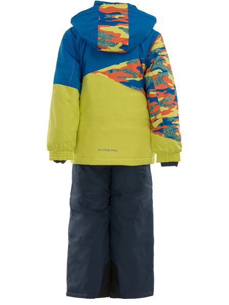 ALPINE PRO Set de schi pentru copii ALPINE PRO AILINO electric blue lemonade