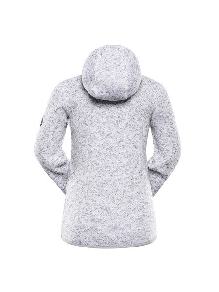 ALPINE PRO Pulover călduros cu fermoar pentru copii ALPINE PRO ZEGO 2 alb