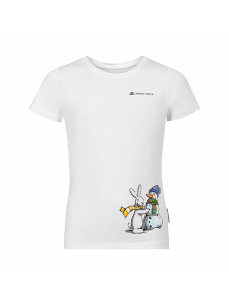 ALPINE PRO Tricou din bumbac pentru copii bob și bobek ALPINE PRO BOBBO white