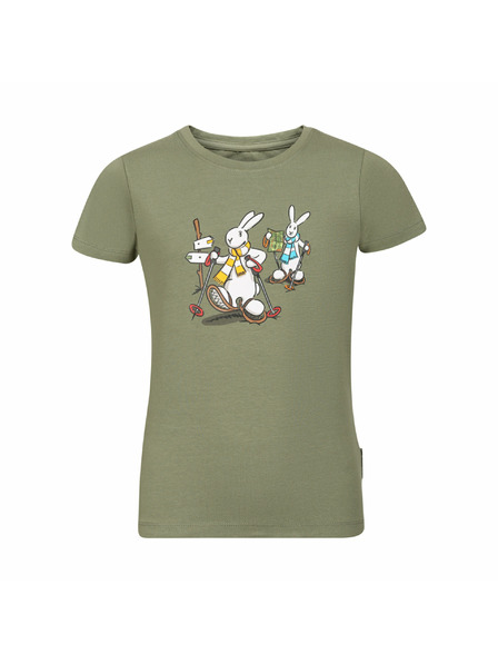 ALPINE PRO Tricou din bumbac pentru copii bob și bobek ALPINE PRO BOBBO oil green