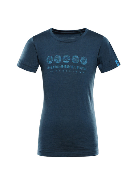 ALPINE PRO Tricou din lână merino pentru copii ALPINE PRO MERENO 2 moroccan