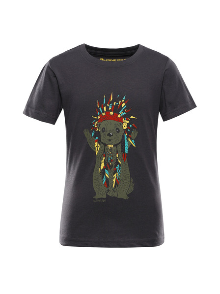 ALPINE PRO Tricou din bumbac organic pentru copii ALPINE PRO ECOMO 3 obsidian varianta pa