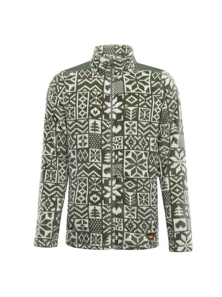 ALPINE PRO Hanorac fleece cu supratherm pentru bărbați ALPINE PRO EFLIN oil green varianta pa