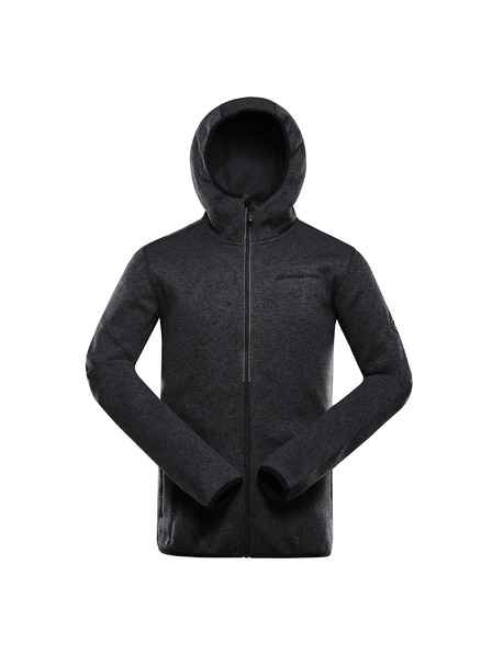 ALPINE PRO Pulover bărbătesc cu fermoar și încălzire ALPINE PRO ZEG 2 negru