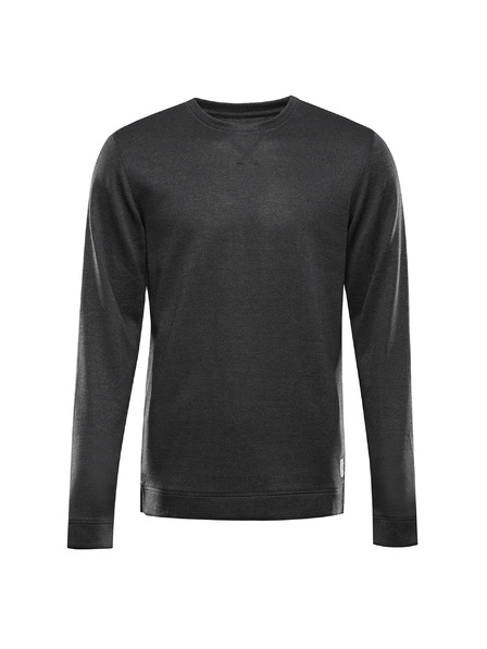 ALPINE PRO Tricou bărbătesc cu mânecă lungă ALPINE PRO BREK gri închis adevărat