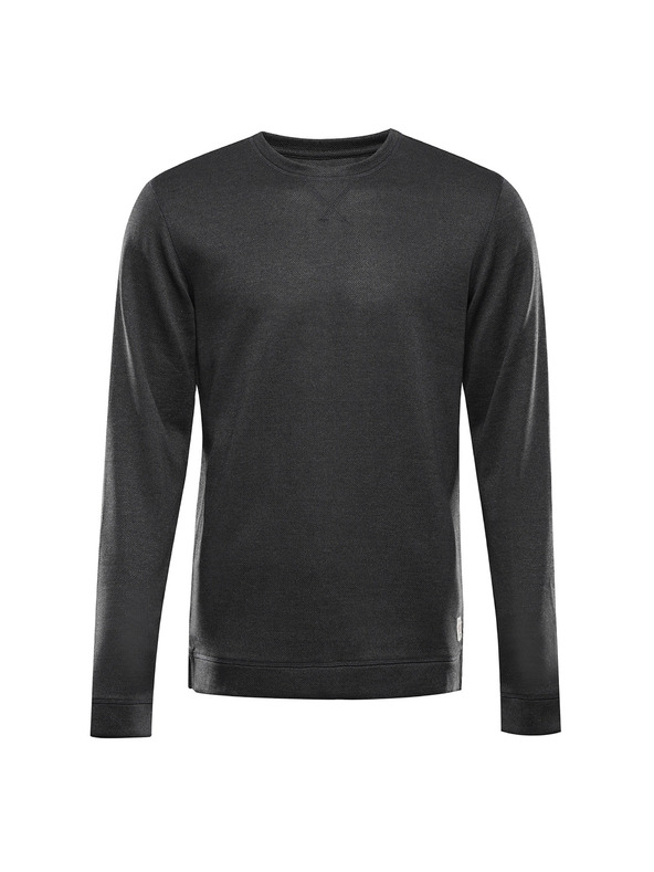 ALPINE PRO Tricou bărbătesc cu mânecă lungă ALPINE PRO BREK gri închis adevărat