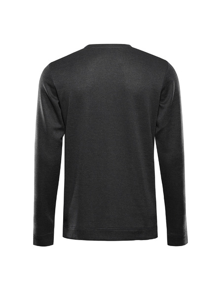 ALPINE PRO Tricou bărbătesc cu mânecă lungă ALPINE PRO BREK gri închis adevărat