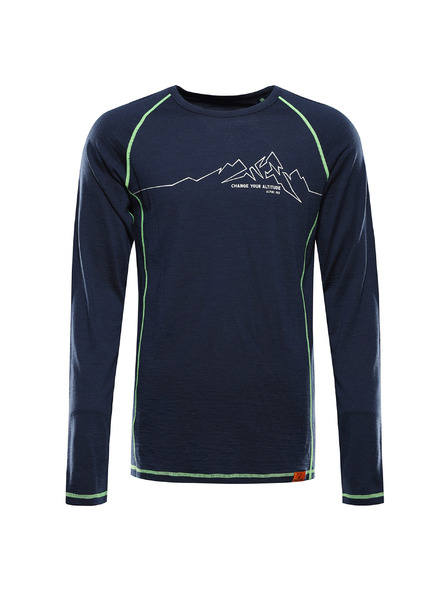 ALPINE PRO Tricou bărbătesc merino ALPINE PRO MEREN ocean luminat