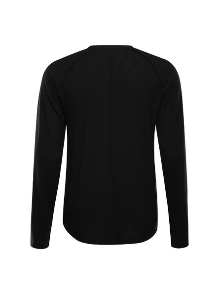 ALPINE PRO Tricou bărbătesc cu mânecă lungă ALPINE PRO LERET negru