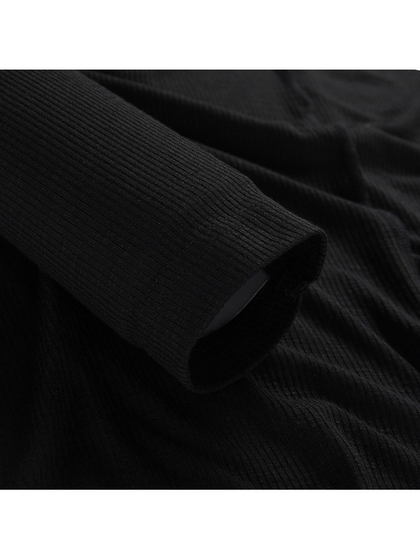 ALPINE PRO Tricou bărbătesc cu mânecă lungă ALPINE PRO LERET negru