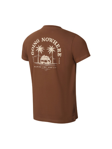 ALPINE PRO Tricou din bumbac pentru bărbați ALPINE PRO SUMEK bizon varianta pb