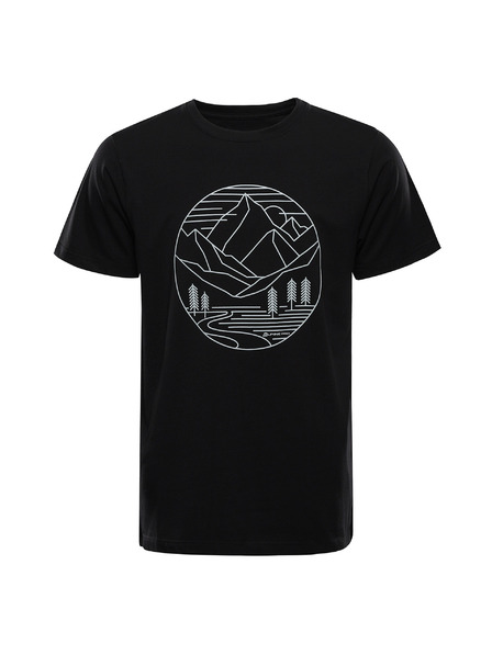 ALPINE PRO Tricou bărbătesc din bumbac ALPINE PRO MOROL black varianta pc