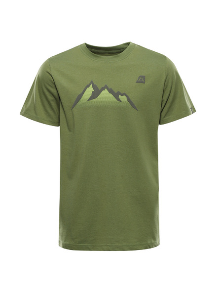 ALPINE PRO Tricou pentru bărbați cu tratament cool-dry ALPINE PRO GREM 2 verde țestoasă varianta pe