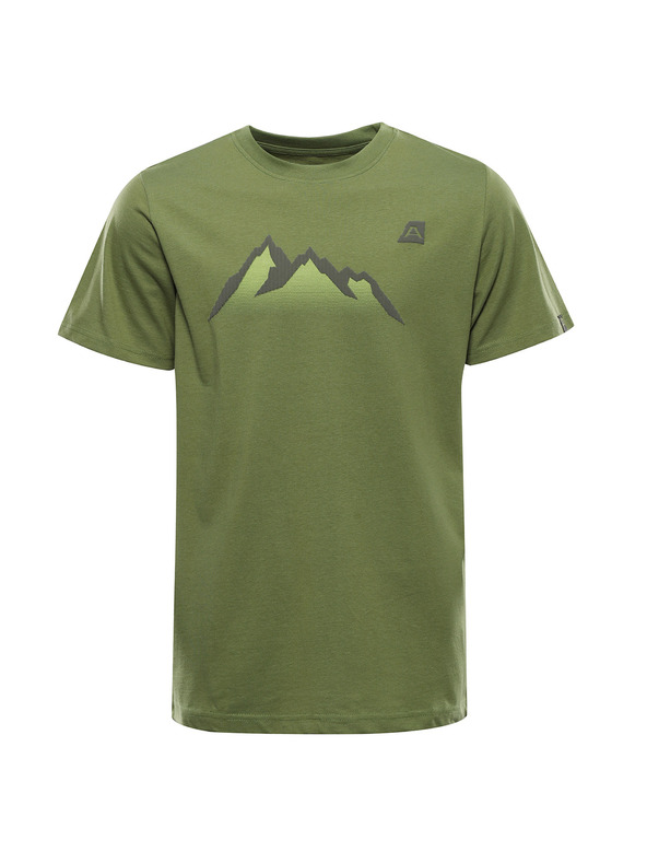 ALPINE PRO Tricou pentru bărbați cu tratament cool-dry ALPINE PRO GREM 2 verde țestoasă varianta pe