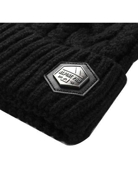 ALPINE PRO Cască de iarnă cu pompom ALPINE PRO ORGE black