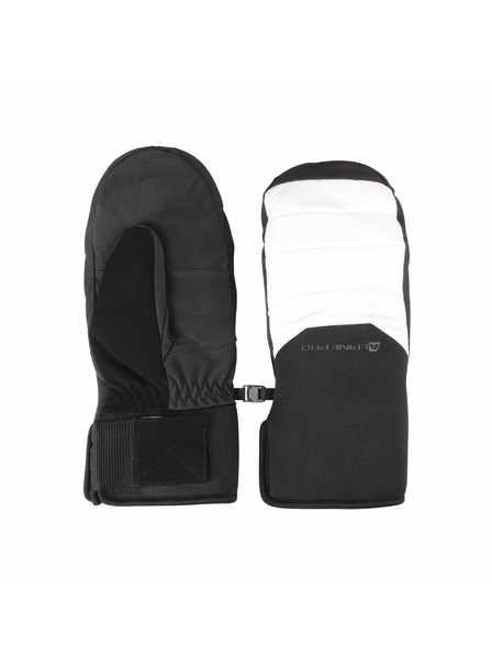 ALPINE PRO Mănuși de schi cu tratament dwr ALPINE PRO NERNE albe