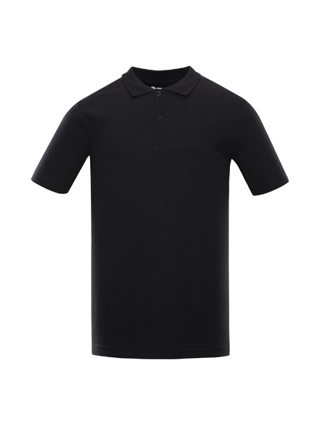 ALPINE PRO Tricou polo cu nasturi ALPINE PRO GERBE negru varianta pa