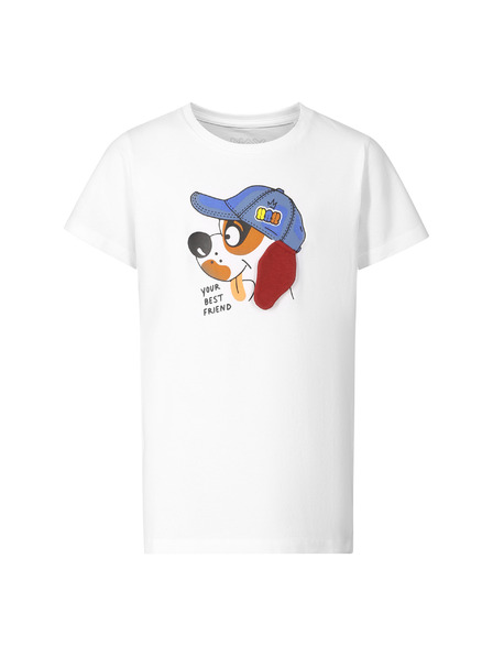 NAX Tricou din bumbac pentru copii nax NAX WERVO white